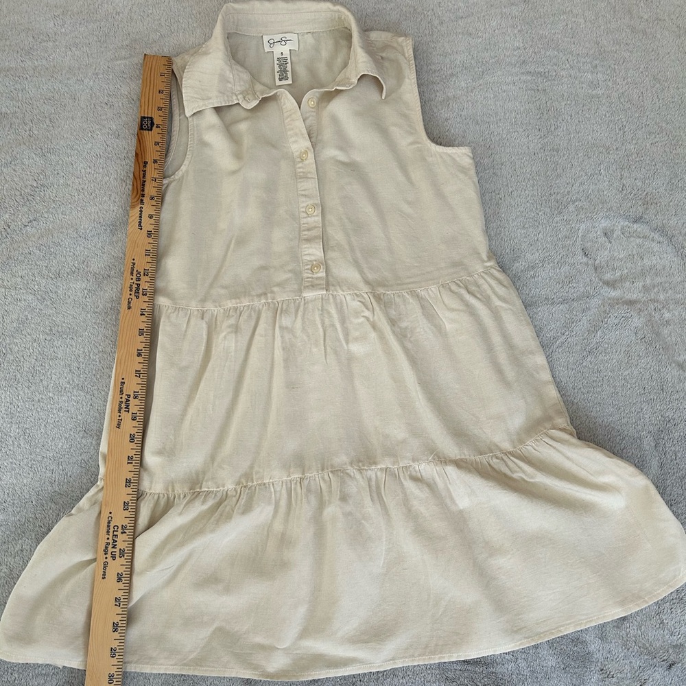 Jessica Simpson Cream Linen Blend Top